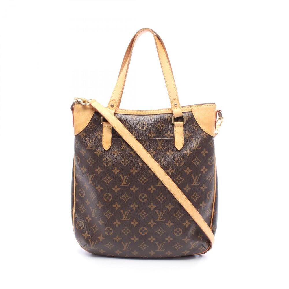 Louis Vuitton Odeon handbag canvas leather Monogram brown